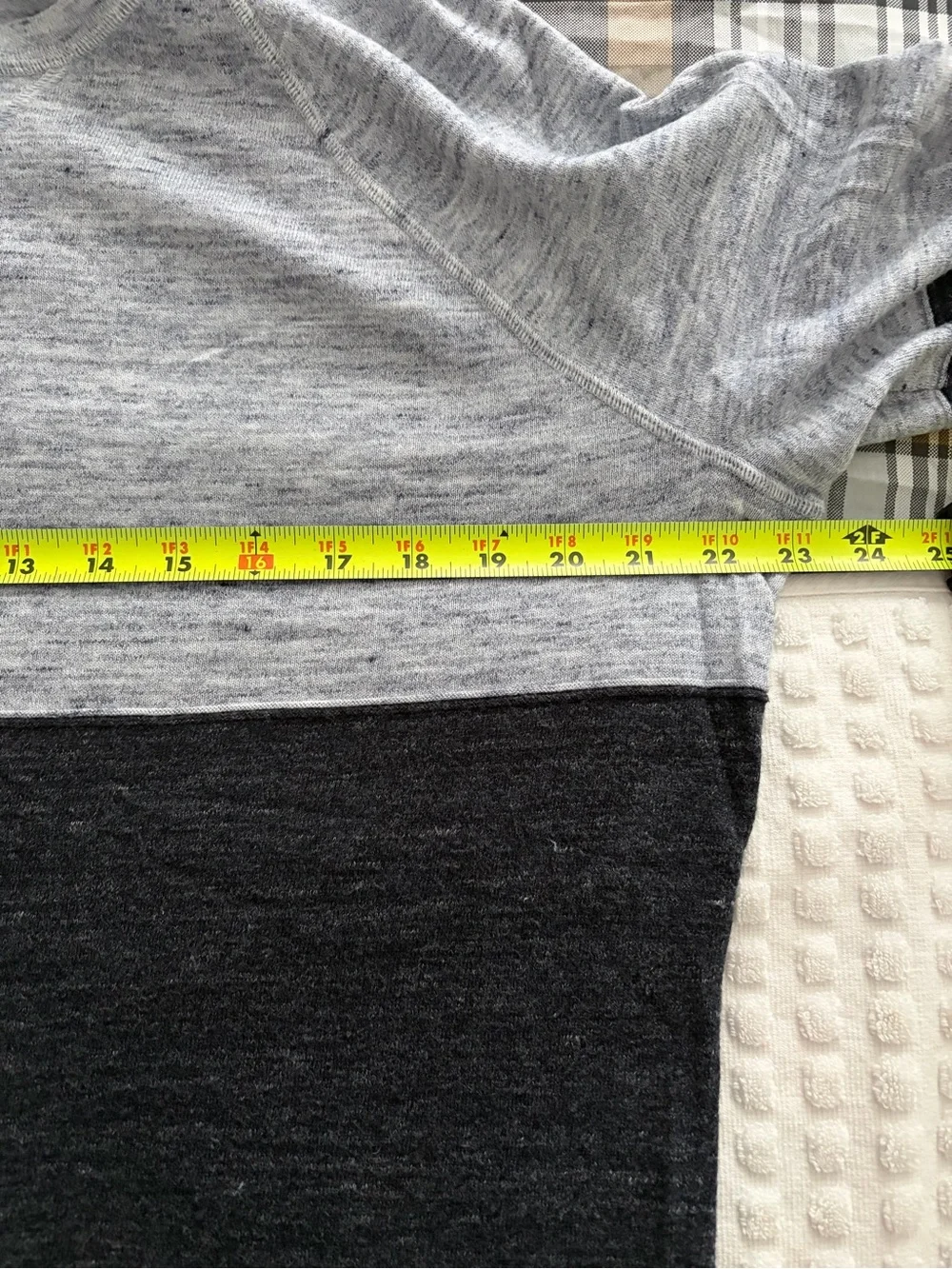 Vince Two-Tone Gray and Charcoal Crewneck Sweater
